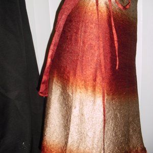 Thai Silk,Bangkok,Thailand,Ombre wrap skirt,fading colors,sunset to cream,UNIQUE